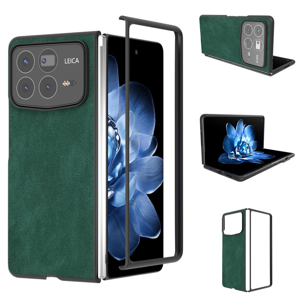 Skyddsskal för Xiaomi Mix Fold 4 5G med svart kant och PU+PC-fodral