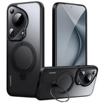 For Huawei Pura 70 Ultra Phone Case Kickstand Matte Back Cover Magnetic Case