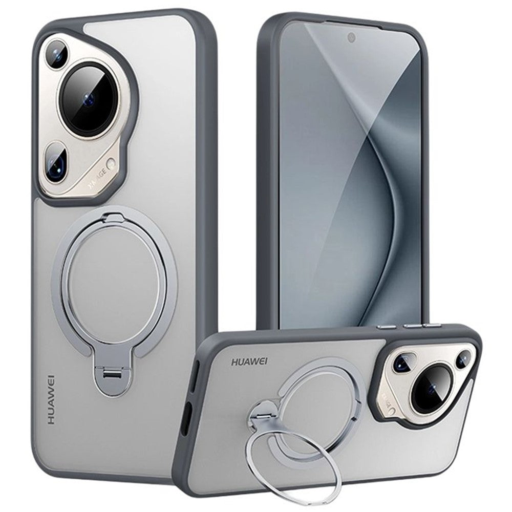 For Huawei Pura 70 Ultra Phone Case Kickstand Matte Back Cover Magnetic Case