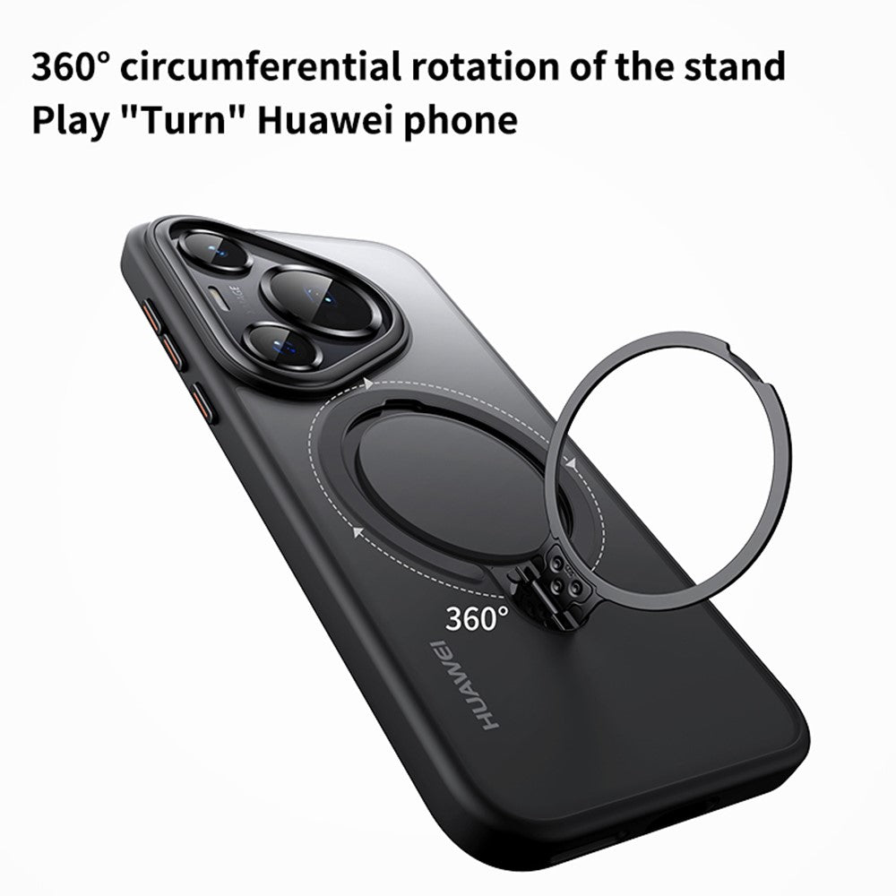 For Huawei Pura 70 Phone Case Kickstand Matte Back Cover Magnetic Case