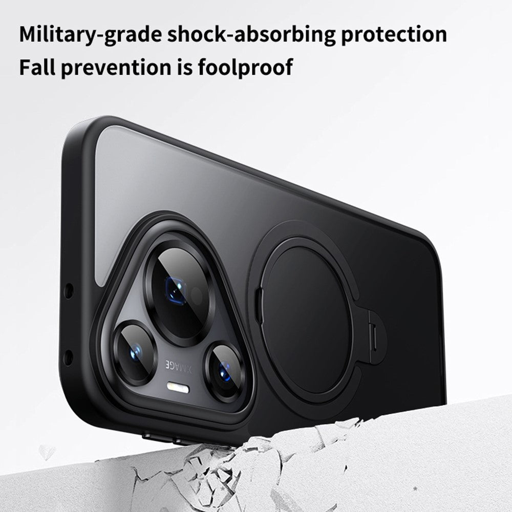 For Huawei Pura 70 Phone Case Kickstand Matte Back Cover Magnetic Case