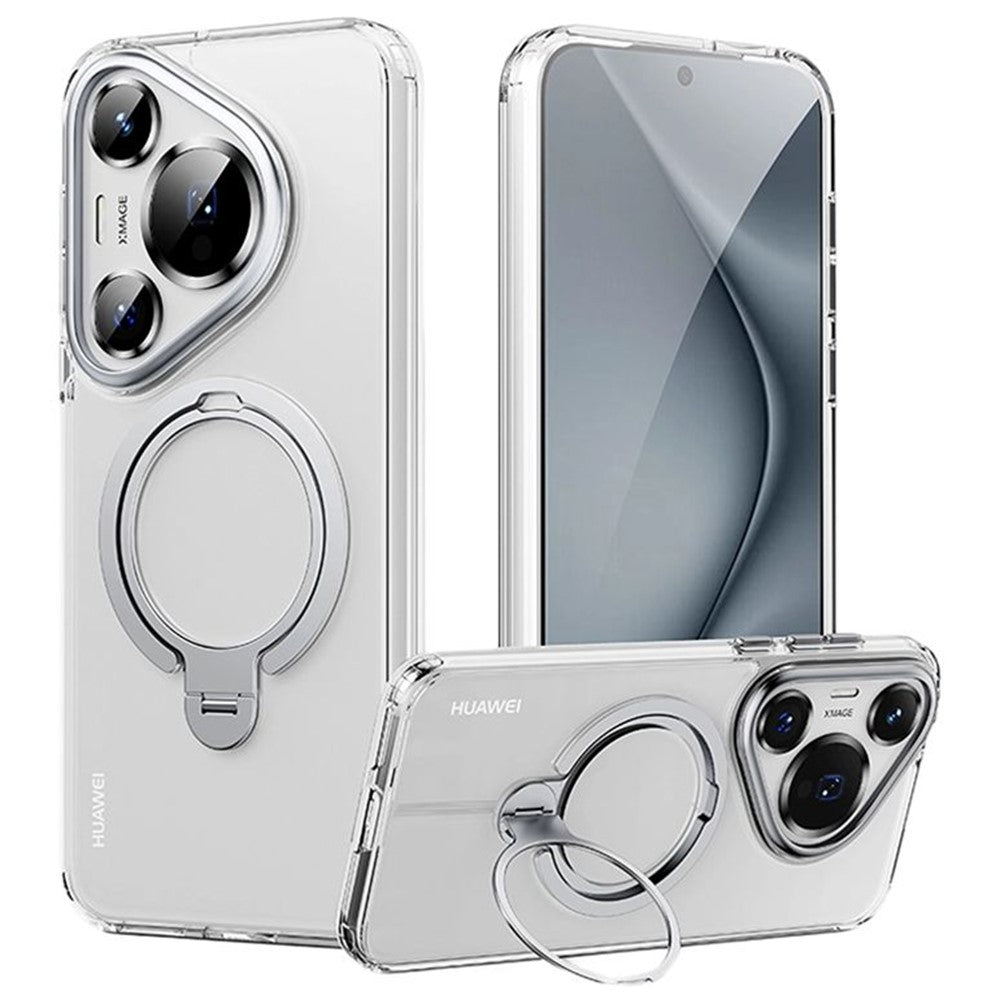 For Huawei Pura 70 Phone Case Kickstand Matte Back Cover Magnetic Case