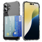 Til iPhone 16 Plus TPU-cover Stødsikkert telefoncover med kortholder