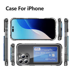 For iPhone 16 Pro Max Case Protective TPU Phone Cover with Card Holder