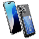 For iPhone 16 Pro Max Case Protective TPU Phone Cover with Card Holder