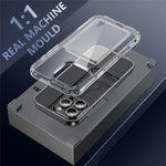 For iPhone 16 Pro Max Case Protective TPU Phone Cover with Card Holder