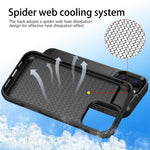 Til iPhone 16 Pro Cover med Skydbar Kortlomme PC+TPU Telefonbagside