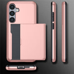 For Samsung Galaxy S24 FE Case with Card Holder TPU + PC Phone Back Cover
