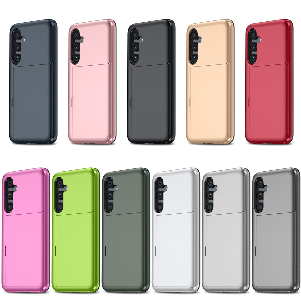 For Samsung Galaxy S24 FE Case with Card Holder TPU + PC Phone Back Cover