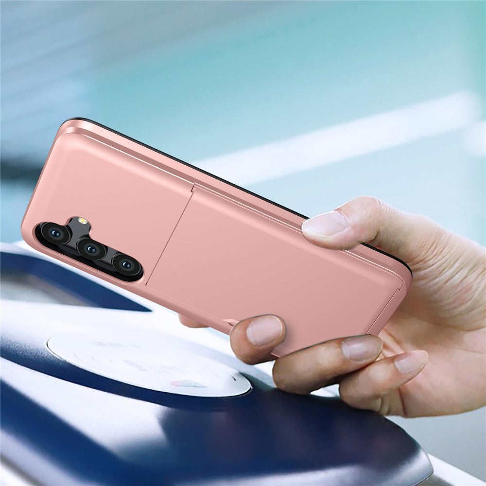 For Samsung Galaxy S24 FE Case with Card Holder TPU + PC Phone Back Cover