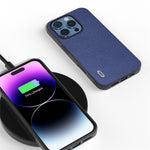 ABEEL For iPhone 16 Pro Max Case Litchi Texture Genuine Cow Leather+PC Phone Cover