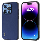 ABEEL For iPhone 16 Pro Case Litchi Texture Genuine Cow Leather+PC Phone Cover
