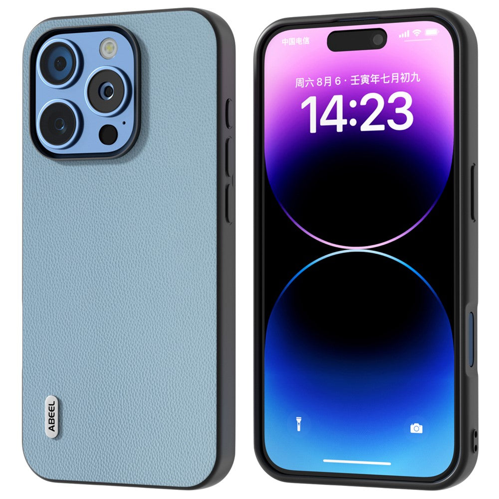 ABEEL Til iPhone 16 Pro Max Cover Anti-Dråbe Ægte Koskind PC Telefoncover