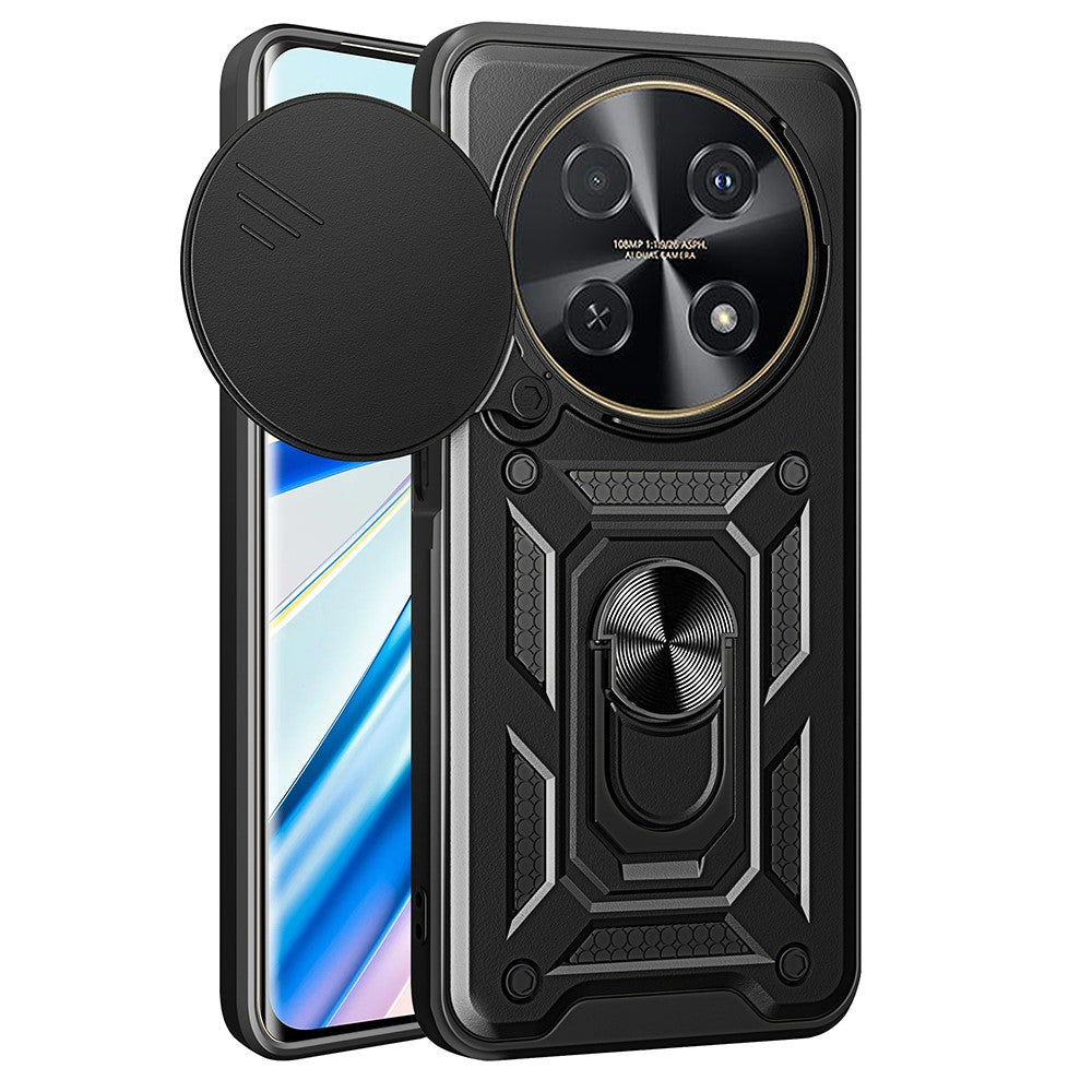 Huawei Nova 12i 4G-skal med glidande kameralock PC+TPU-stativmobilskal
