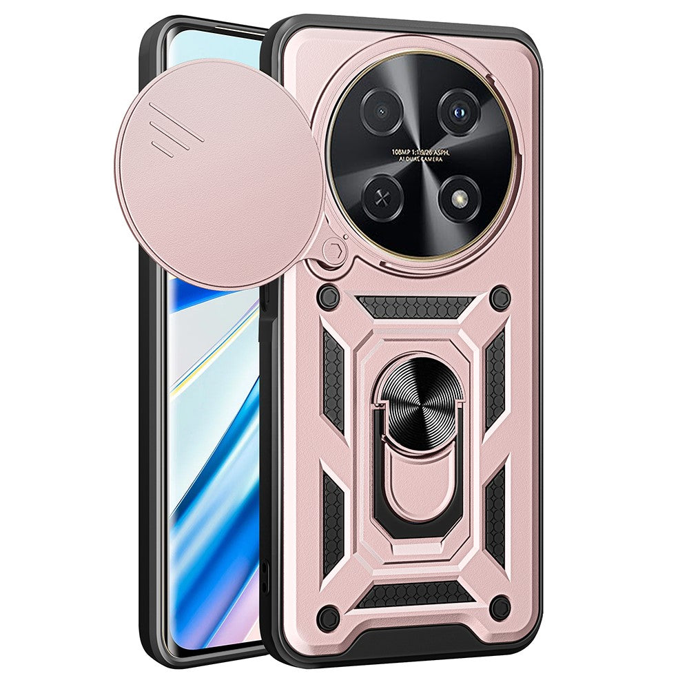 Huawei Nova 12i 4G-skal med glidande kameralock PC+TPU-stativmobilskal