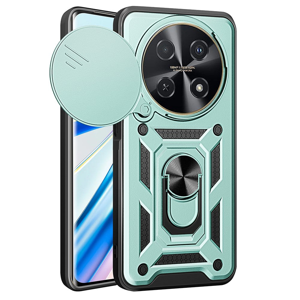 Huawei Nova 12i 4G-skal med glidande kameralock PC+TPU-stativmobilskal