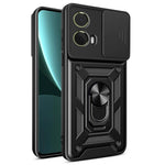 For Motorola Moto S50 Neo 5G / G85 5G Case with Slide Camera Lid PC+TPU Kickstand Phone Cover