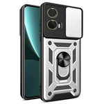For Motorola Moto S50 Neo 5G / G85 5G Case with Slide Camera Lid PC+TPU Kickstand Phone Cover