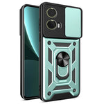 For Motorola Moto S50 Neo 5G / G85 5G Case with Slide Camera Lid PC+TPU Kickstand Phone Cover