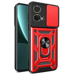 For Motorola Moto S50 Neo 5G / G85 5G Case with Slide Camera Lid PC+TPU Kickstand Phone Cover