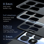 For Xiaomi Redmi K70 Ultra Case Skin-Touch TPU + PC Matte Phone Back Cover, Transparent Black