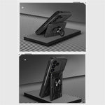Til Samsung Galaxy S24 FE Etui PC+TPU Kickstand Telefon Bagcover med Kameraskyder