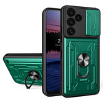 Til Samsung Galaxy S24 FE Etui PC+TPU Kickstand Telefon Bagcover med Kameraskyder