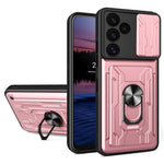 Til Samsung Galaxy S24 FE Etui PC+TPU Kickstand Telefon Bagcover med Kameraskyder
