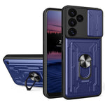 Til Samsung Galaxy S24 FE Etui PC+TPU Kickstand Telefon Bagcover med Kameraskyder