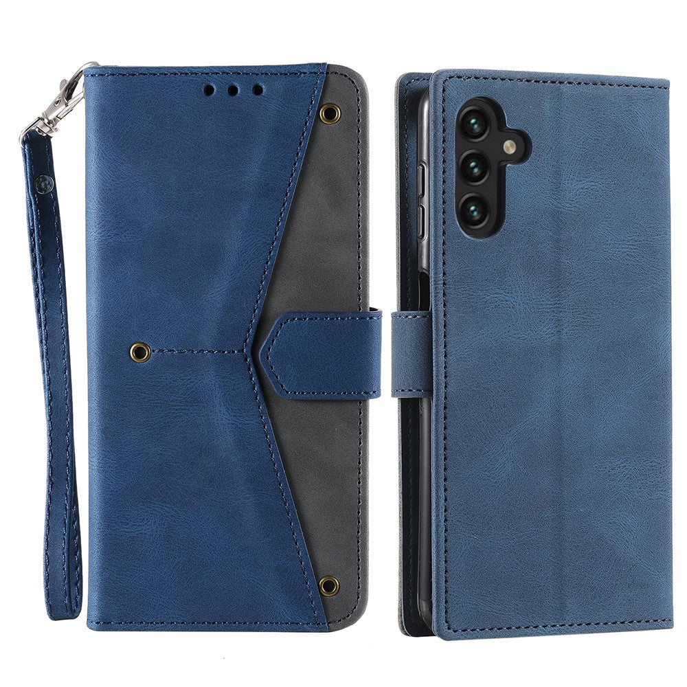 Til Samsung Galaxy A16 5G / A16 4G læderetui, syninger, pung, stativ, telefoncover med rem