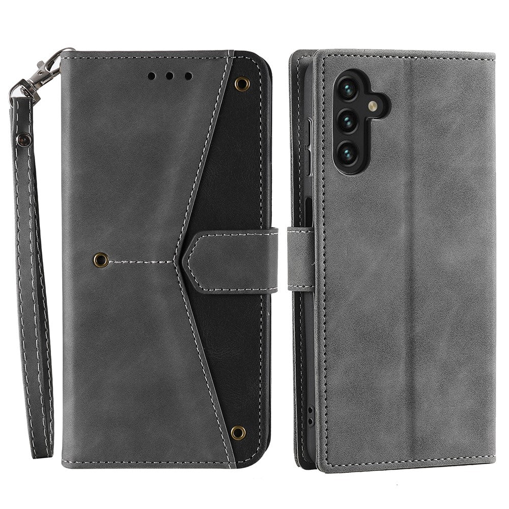 Til Samsung Galaxy A16 5G / A16 4G læderetui, syninger, pung, stativ, telefoncover med rem