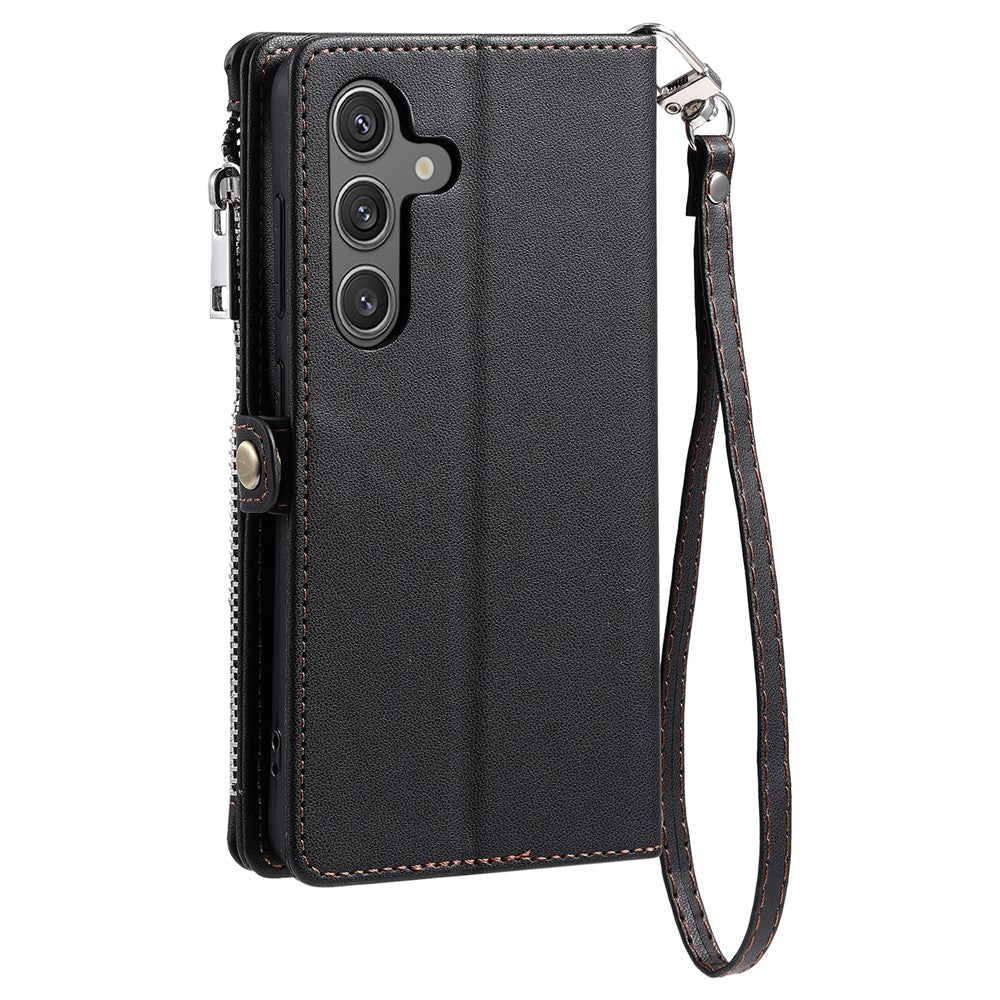 015 Style Til Samsung Galaxy A16 5G / A16 4G Etui TPU+PU Læderpung Telefoncover med Remme