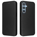 For Samsung Galaxy M35 5G Case Card Holder Carbon Fiber Texture Leather Cell Phone Cover