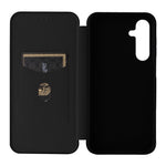 For Samsung Galaxy M35 5G Case Card Holder Carbon Fiber Texture Leather Cell Phone Cover