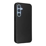 For Samsung Galaxy M35 5G Case Card Holder Carbon Fiber Texture Leather Cell Phone Cover