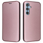 For Samsung Galaxy M35 5G Case Card Holder Carbon Fiber Texture Leather Cell Phone Cover