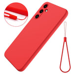 For Samsung Galaxy M35 5G Case Anti-Drop Liquid Silicone Phone Cover with Strap