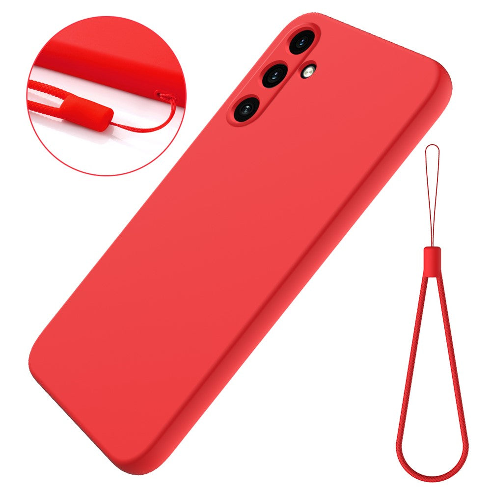 For Samsung Galaxy M35 5G Case Anti-Drop Liquid Silicone Phone Cover with Strap