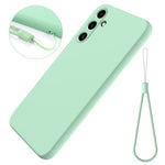 For Samsung Galaxy M35 5G Case Anti-Drop Liquid Silicone Phone Cover with Strap