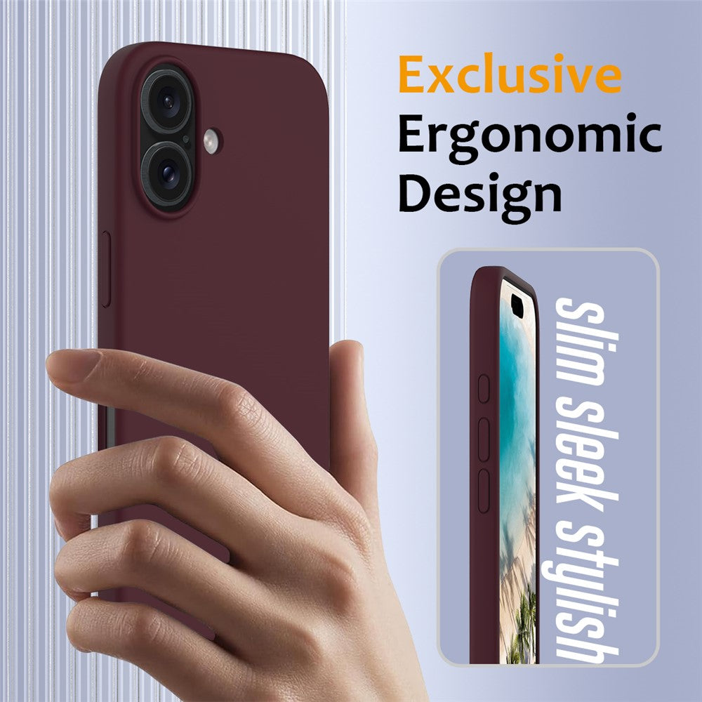 For iPhone 16 Plus Case Liquid Silicone Phone Cover Compatible with MagSafe