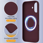 For iPhone 16 Plus Case Liquid Silicone Phone Cover Compatible with MagSafe