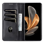 AZNS For Oppo Reno12 F 5G Wallet Case Cowhide Texture PU Leather Folio Flip Phone Cover