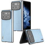 ABEEL For Xiaomi Mix Fold 4 5G Case Litchi Texture Genuine Cow Leather+PC Phone Cover