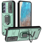 For Samsung Galaxy M35 5G Case PC+TPU Kickstand Phone Protector with Lens Cover