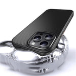 Til iPhone 16 Pro Magnetisk Etui Kompatibel med MagSafe Kulfiber Tekstur PC + TPU Cover