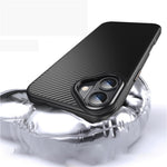 Til iPhone 16 Plus MagSafe-kompatibelt magnetisk cover i kulfibertekstur PC + TPU
