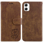 For Samsung Galaxy A06 4G Wallet Case Tiger Imprint Leather Shockproof Phone Cover