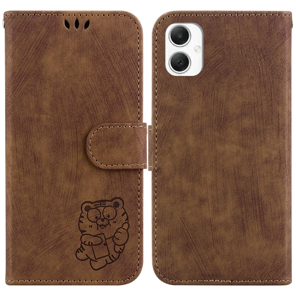 For Samsung Galaxy A06 4G Wallet Case Tiger Imprint Leather Shockproof Phone Cover