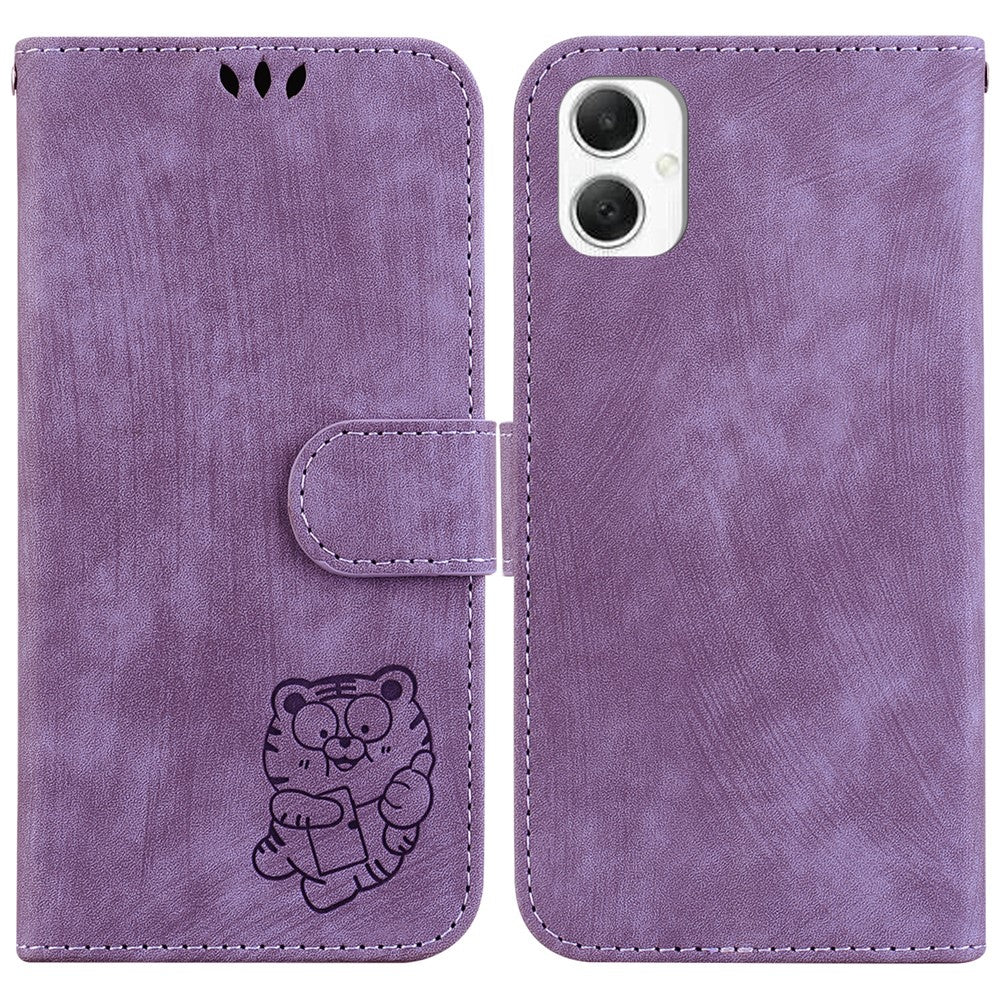 For Samsung Galaxy A06 4G Wallet Case Tiger Imprint Leather Shockproof Phone Cover