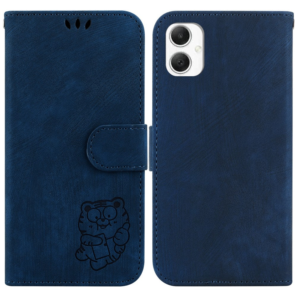 For Samsung Galaxy A06 4G Wallet Case Tiger Imprint Leather Shockproof Phone Cover